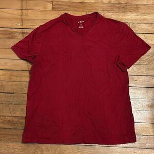 Goodfellow & Co Women’s Red Casual V Neck Tshirt Size L